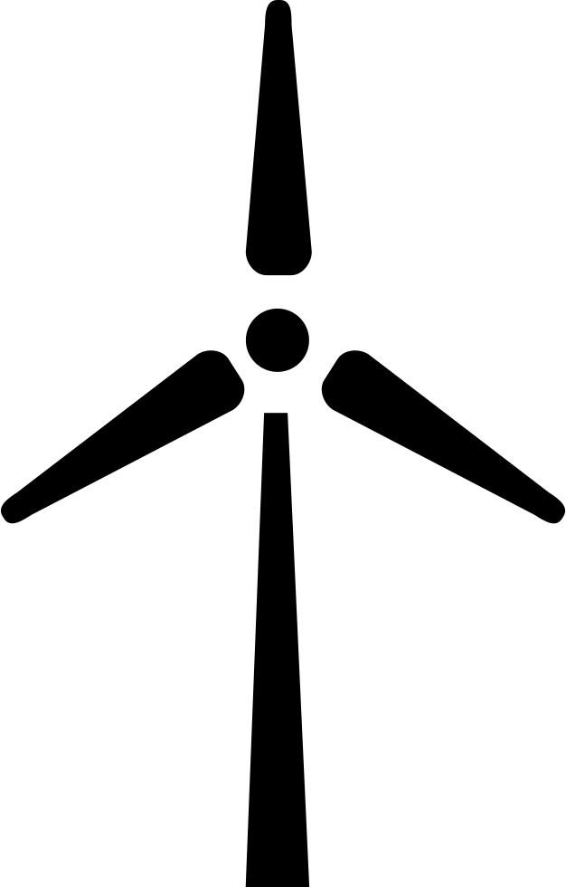 Wind Mill Ecological Generator - Wind Turbine Symbol Png (626x980), Png Download