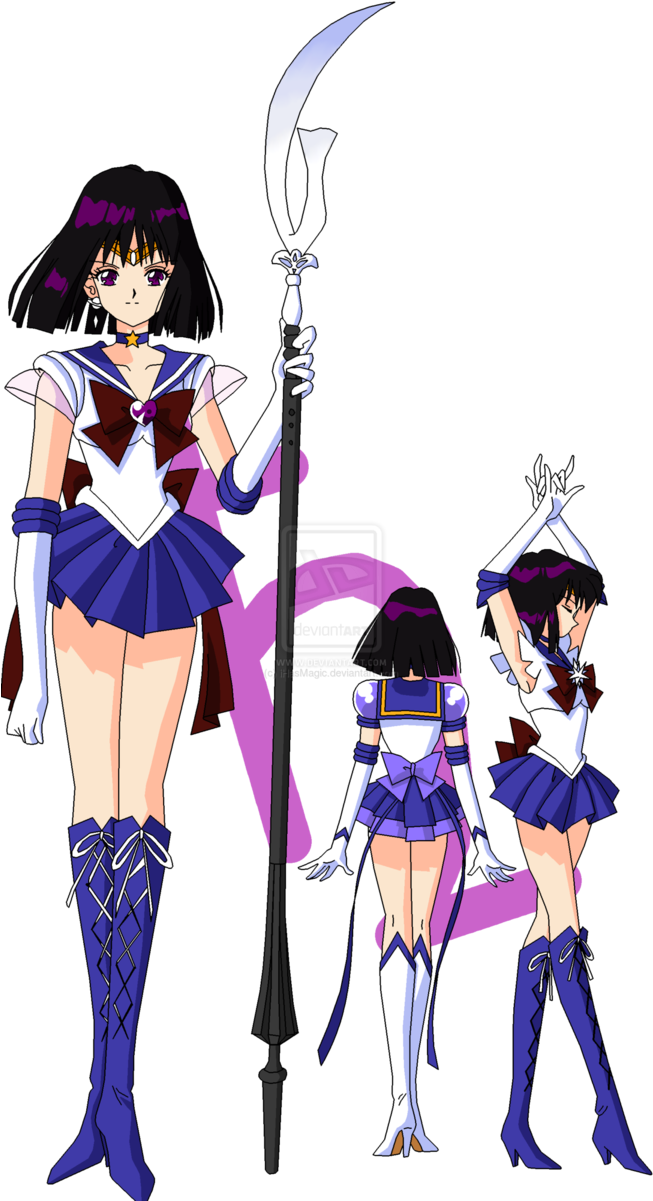 セーラーサターン / 土萠ほたる Sailor Saturn / Hotaru Tomoe With - Sailor Saturn (661x1209), Png Download