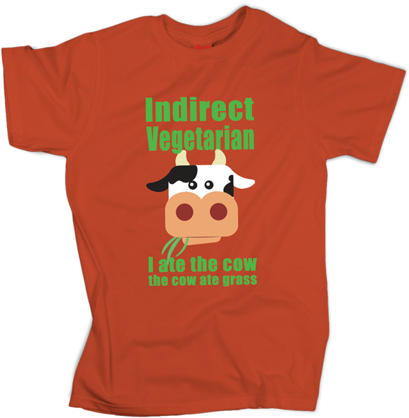 Indirect Vegetarian - T-shirt (600x625), Png Download