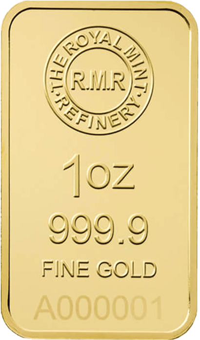 1 Oz Gold Bar Minted - 100g Gold Bar Price Uk (696x696), Png Download