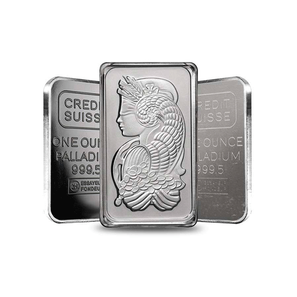 1 Oz Palladium Bars - Ounce (600x600), Png Download