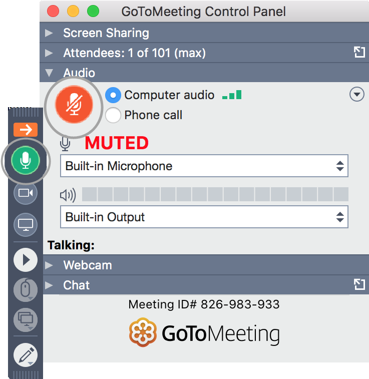 Return To Top - Gotomeeting Mute Yourself (1200x756), Png Download
