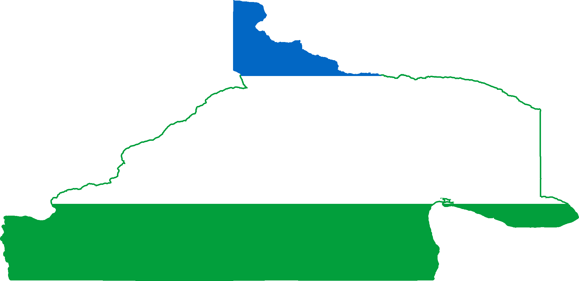 Flag Map Of Río Negro - Rio Negro Flag Map (2010x976), Png Download