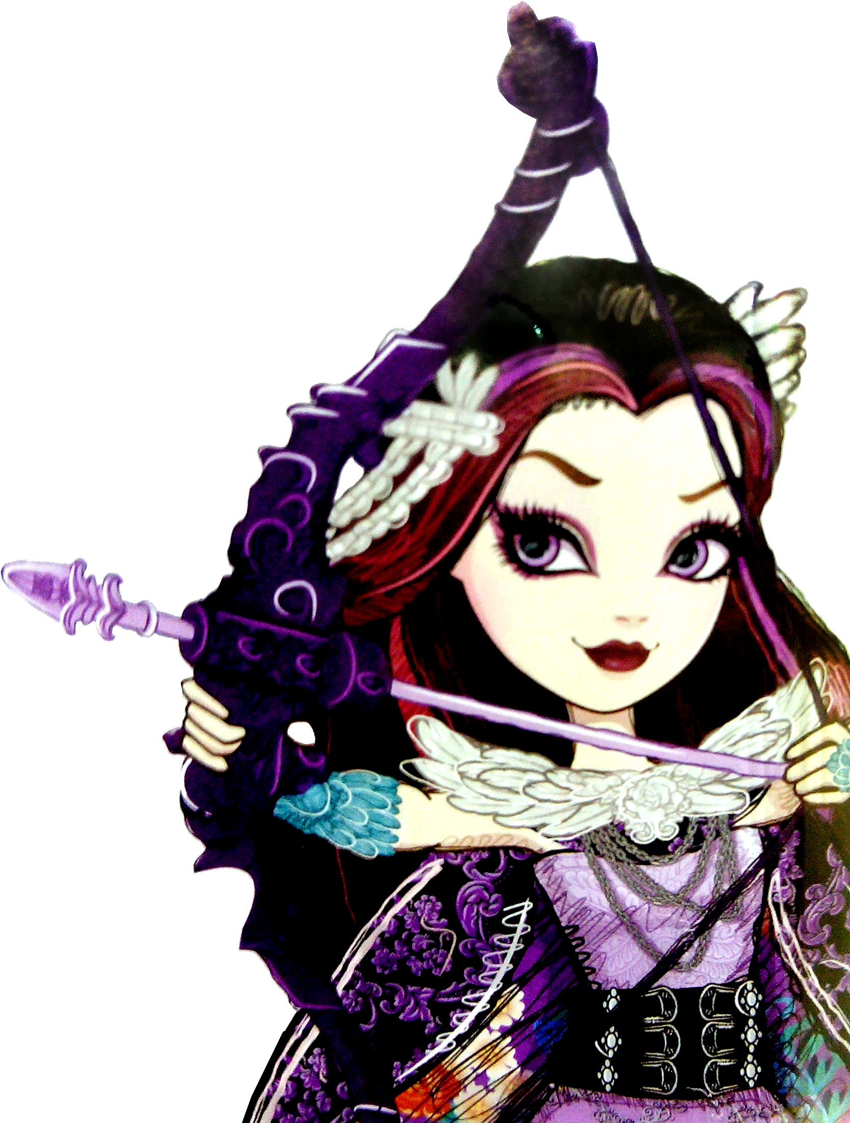 Archery Competition Magic Arrow - Ever After High Raven Queen Magic Arrow (1280x1732), Png Download