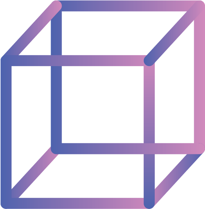 Cubo Wow 3d Purple Morado Rosado Pink - Cube Shape (1024x1024), Png Download