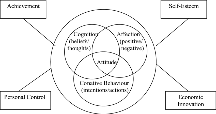 Attitudes Consisting Achievement, Self-esteem, Personal - Cognition Conation And Affection (850x452), Png Download