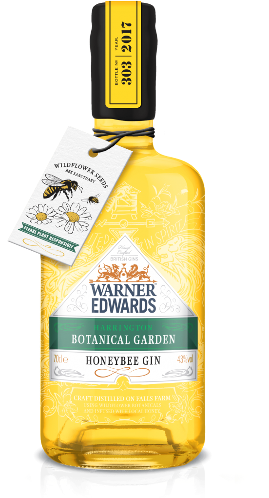 Warner Edwards Honeybee Gin - Warner Edwards / Victoria's Rhubarb Gin 70cl (776x1176), Png Download
