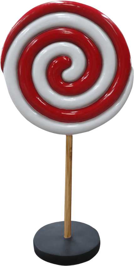 Round Lollipop Twirl Candy Oversized Twirl Red White - Lollipop (594x960), Png Download