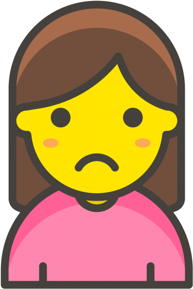 Woman Frowning Emoji - Icone Corte De Cabelo (866x650), Png Download