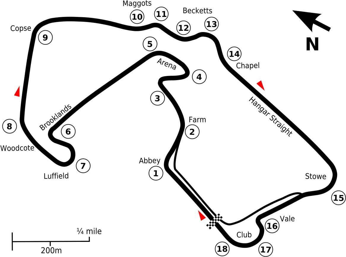 Silverstone Circuit (1200x900), Png Download