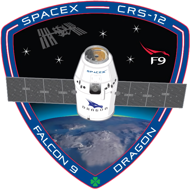 Mission Patch - Spacex Crs 12 Patch (651x651), Png Download
