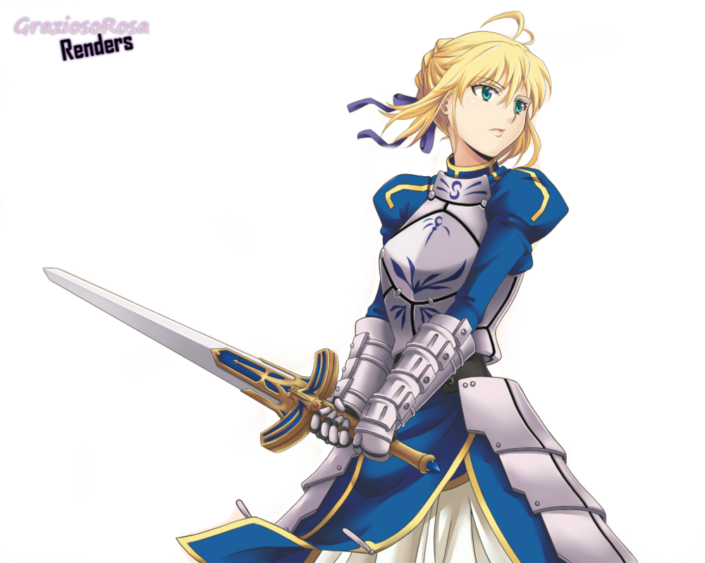 Saber Fate Png - Fate Stay Night Saber Render (1000x799), Png Download