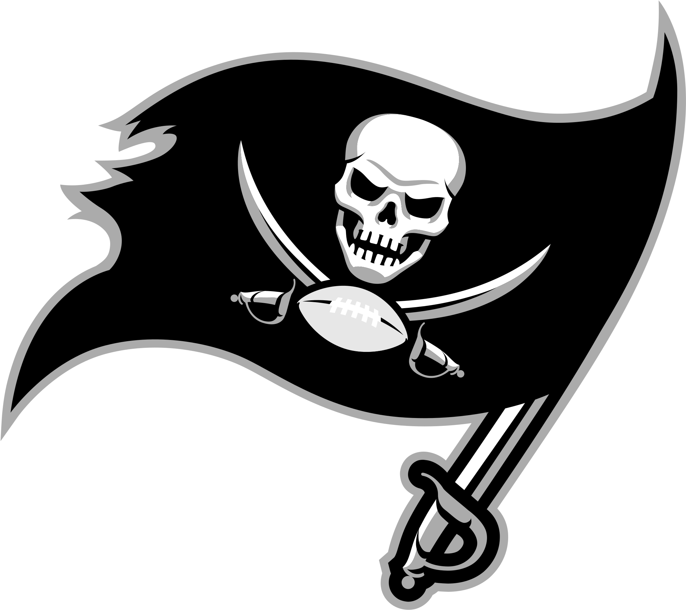 Tampa Bay Buccaneers Logo Black And White - Tampa Bay Buccaneers Printable Logo (2400x2400), Png Download