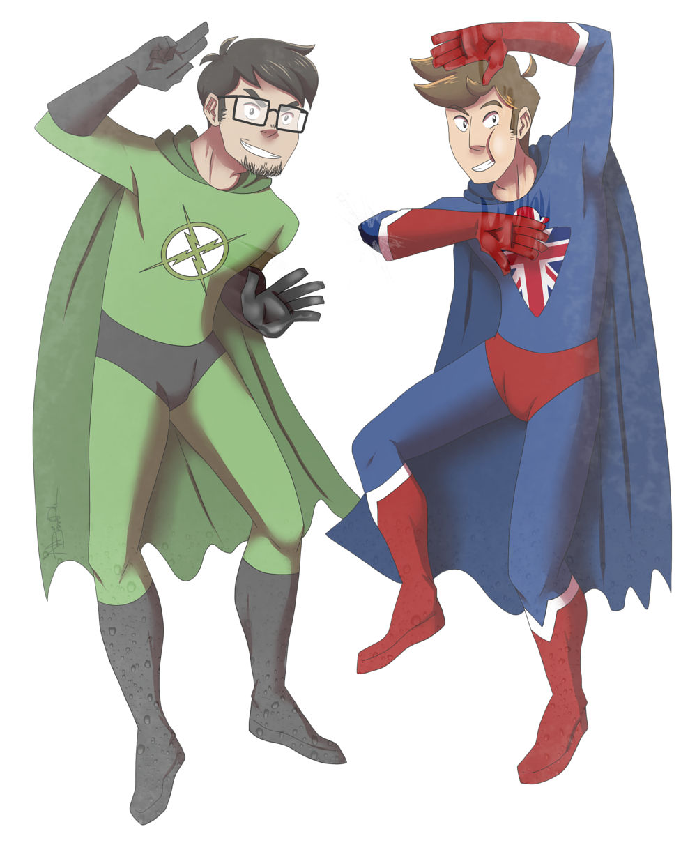 X-ray And Vav By Artisticalassassin Achievement Hunter, - Xray And Vav Fanart (1000x1222), Png Download