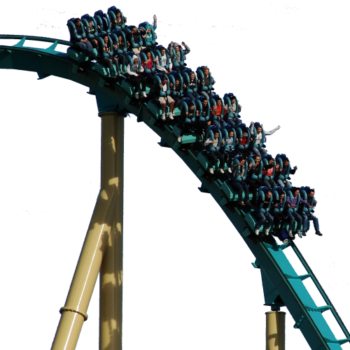 Roller Coaster - Real Roller Coaster Png (500x500), Png Download