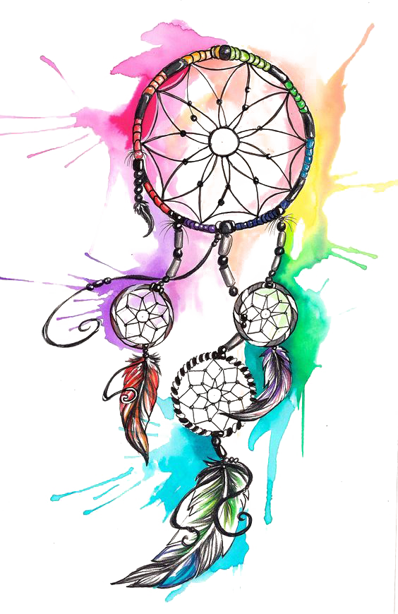 Clip Art Royalty Free Library Native American Dreamcatcher - Atrapasueños Dibujo (564x870), Png Download