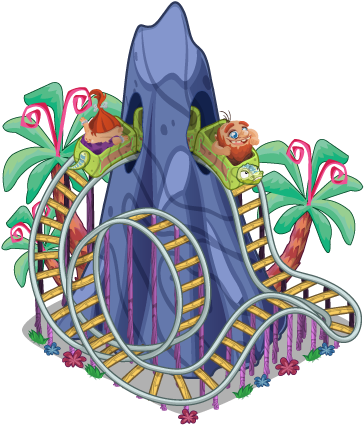 Decoration Rollercoaster@2x - Roller Coaster (447x462), Png Download