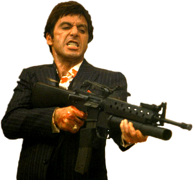 Vector Library Scarface Psd Official Psds - Scarface Transparent Background (394x364), Png Download