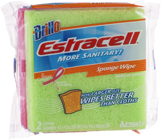 Brillo Estracell Sponge Wipe (600x600), Png Download