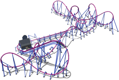 Banshee Track Layout - Banshee Roller Coaster Height (450x360), Png Download