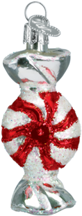 Peppermint Candy Ornament - Old World Christmas Peppermint Candy Glass Blown Ornament (387x387), Png Download