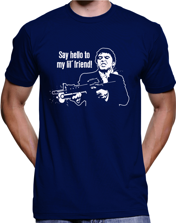 Scarface "say Hello To My Little Friend" Tony Montana - Free Tommy Robinson T Shirt (936x936), Png Download