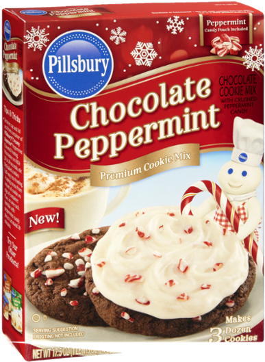 Pillsbury Chocolate Peppermint Cookie Mix - 17.5 Oz (600x600), Png Download