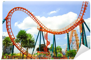 Roller Coaster 3d Png Roller Coaster Wall Mural - Six Flags Discovery Kingdom (400x400), Png Download