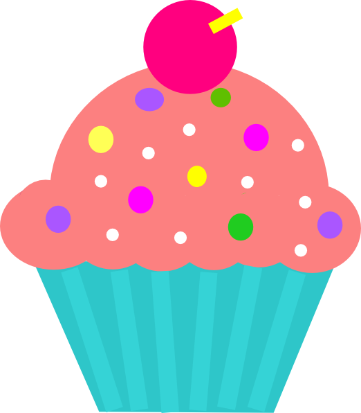 Coral Clip Art At Clker Com Vector - Rainbow Cupcake Clipart (522x596), Png Download