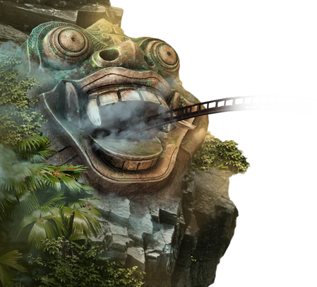 Vr Roller Coaster Temple Rider (449x406), Png Download