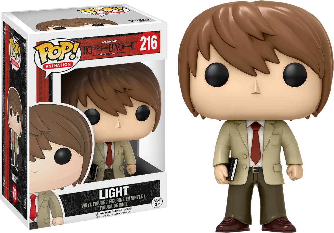 Death Note Light Funko Pop Figure - Funko Pop Death Note (600x600), Png Download