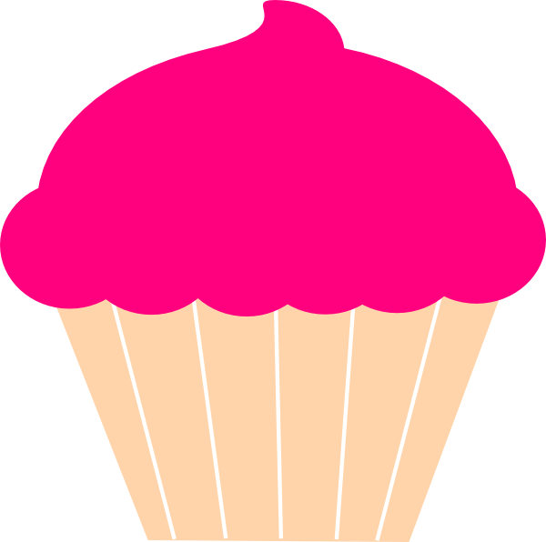 Cupcake Clip Art At Clker - Cupcake Vector Outline (600x596), Png Download