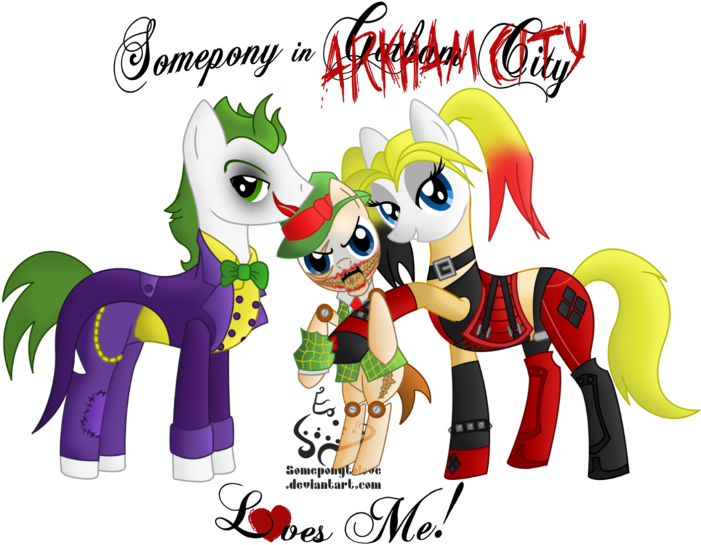 Arkham City, Artist - Harley Quinn Pony (1014x788), Png Download