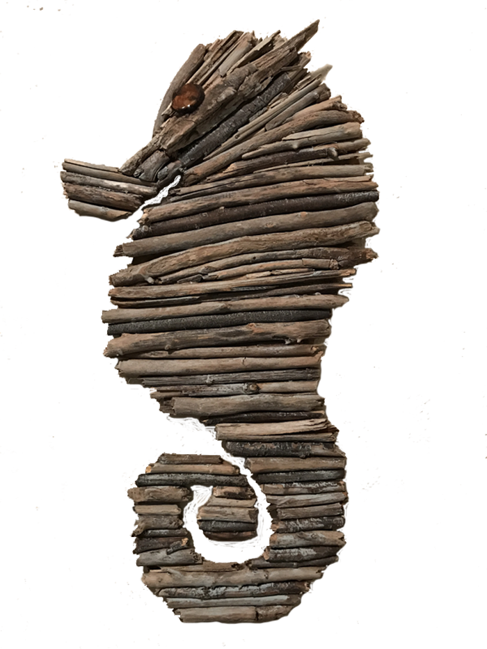 Driftwood Christmas Tree On Burlap With A Wood Backing - Driftwood (700x933), Png Download