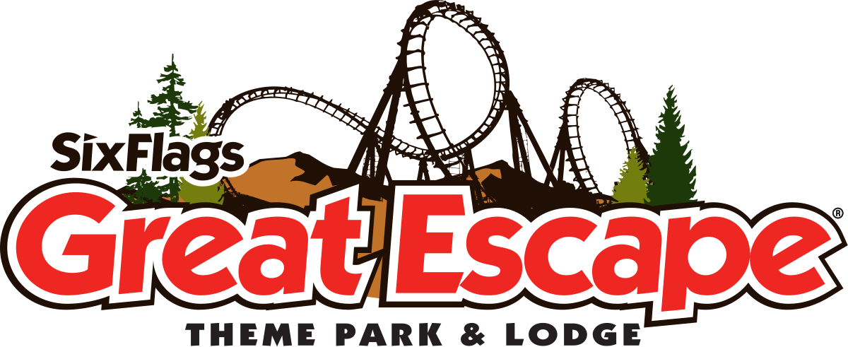 Lake George, Ny - Six Flags Great Escape Logo (1200x491), Png Download