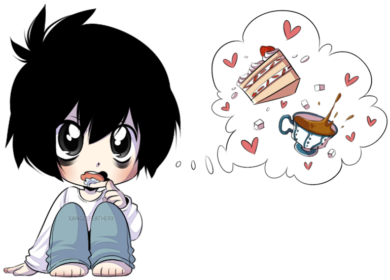 Death Note - Anime Chibi Death Note (900x578), Png Download