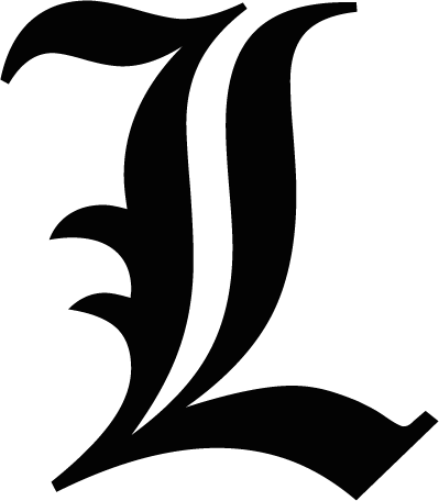 L Logo Png, Logospike - Death Note L Logo Png (399x456), Png Download