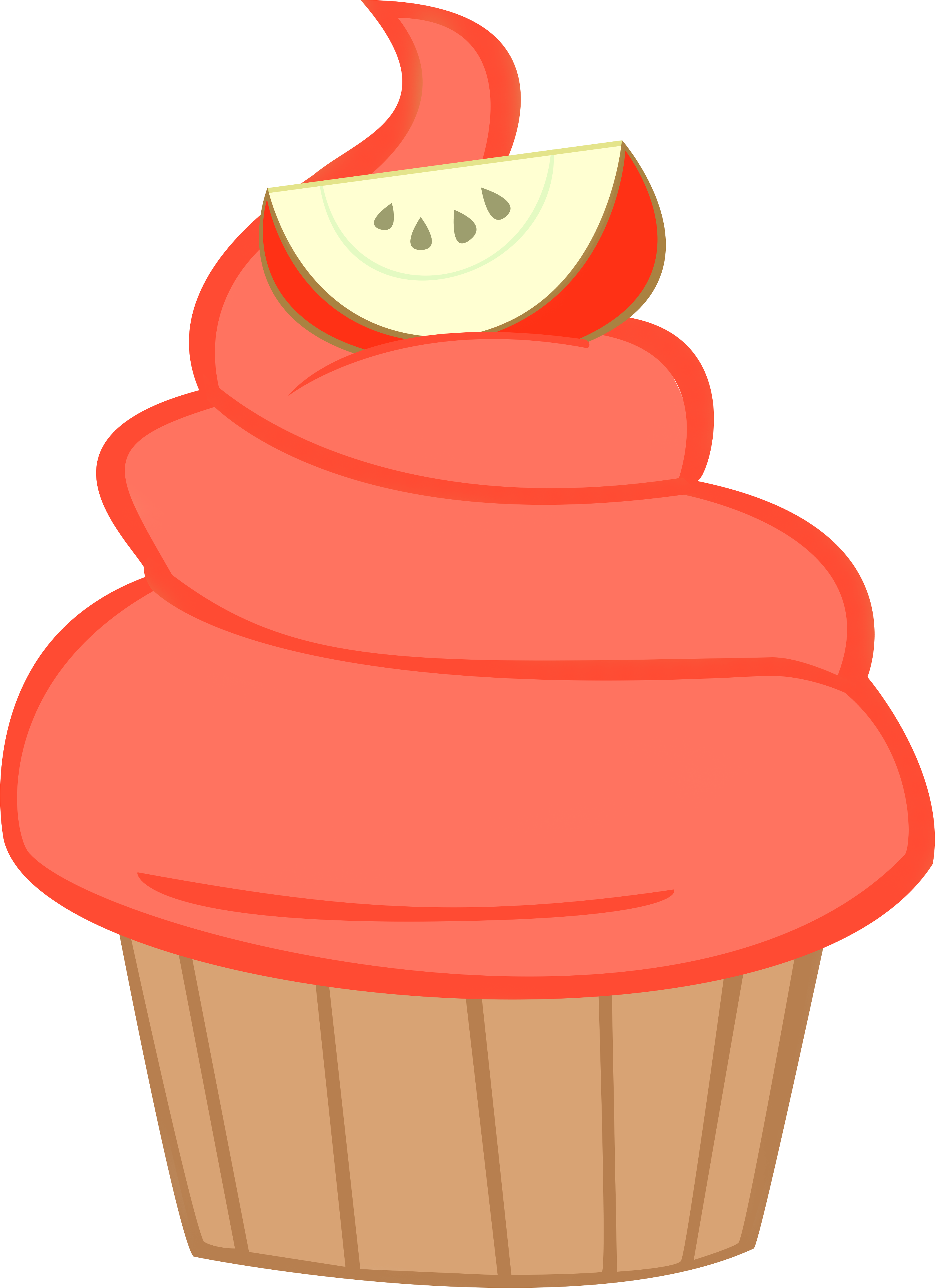 Cupcakes Png Deviantart - Apple Cupcake Cutie Mark (762x1049), Png Download
