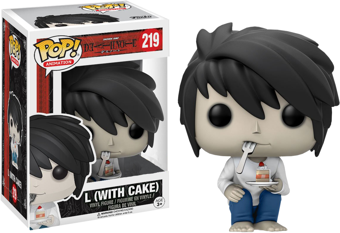 L With Cake Funko Pop Vinyl Figure - Funko L Death Note (1155x792), Png Download