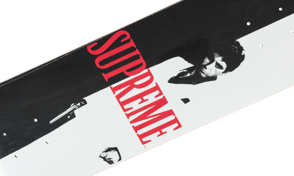 Supreme Scarface Split Skate Deck "fw 17" (1000x600), Png Download