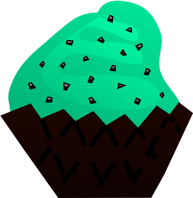 Cute - Cupcakes - Clipart - Chocolate Mint Clipart (698x682), Png Download