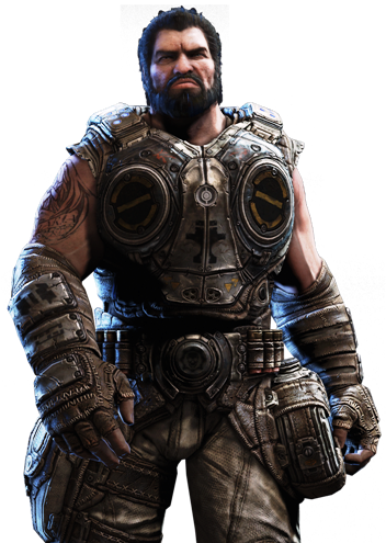 Gears Of War Png Image - Dominic Santiago Gears Of War 3 (376x516), Png Download