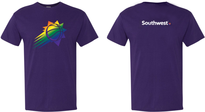 Pride Night - Suns - T-shirt (750x421), Png Download