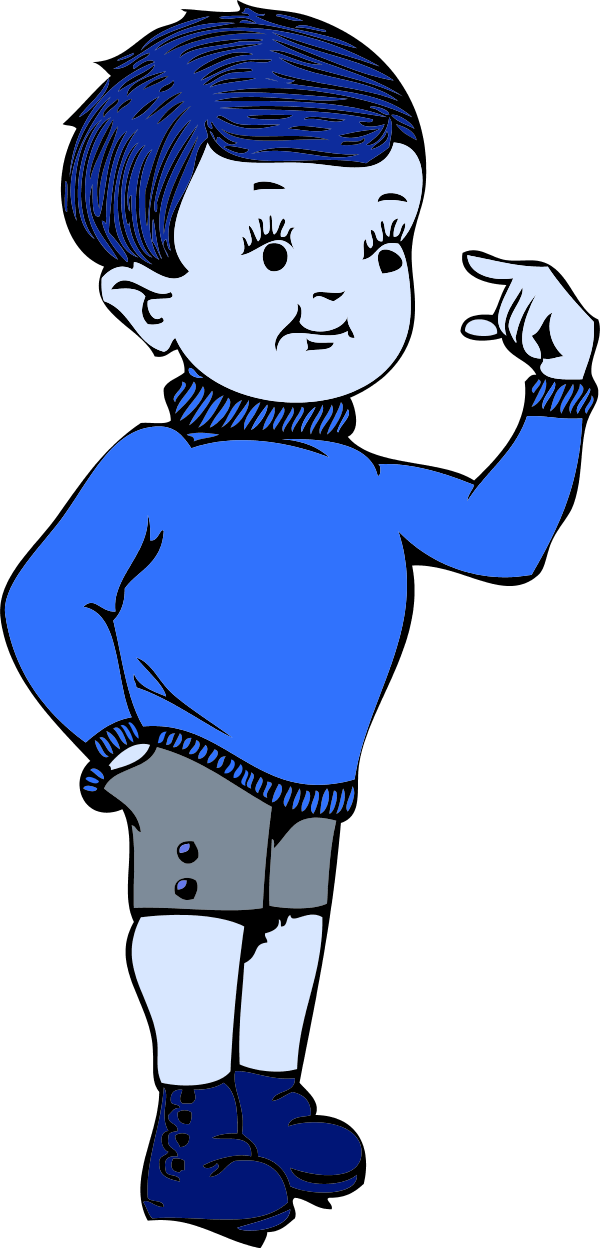 Little Boy Pointing To His Head - Flash Card Of Boy (600x1248), Png Download