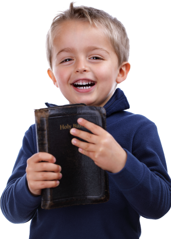 Bigstock Little Boy Holding The Bible A - Boy In Sunday School (716x1024), Png Download