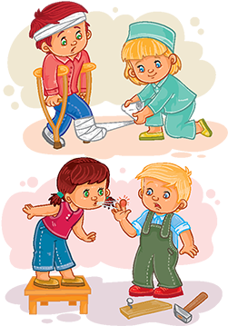 Set Icons Little Boy Sick And Compassionate Girl, Fever, - Compassionate Clip Art (360x360), Png Download
