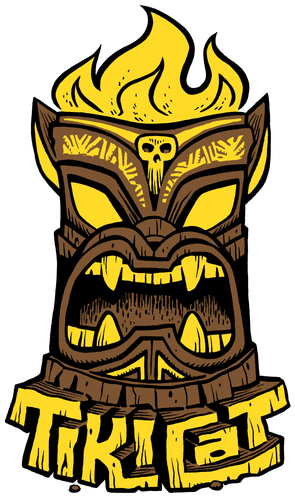 Tikicat Logo Sticker - Tiki Culture (600x600), Png Download