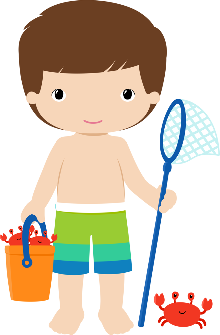 Clipart Swimming Little Boy - Pool Party Png Boy (712x1080), Png Download