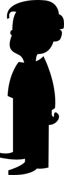 Silhouette Of A Boy Clip Art Free Vector 4vector - Silhouette Of A Boy (216x590), Png Download