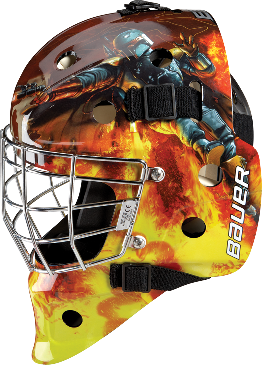 Nme Star Wars Street Goal Mask - Bauer Nme 3 Boba Fett Goal Mask Star Wars - Junior (863x1200), Png Download